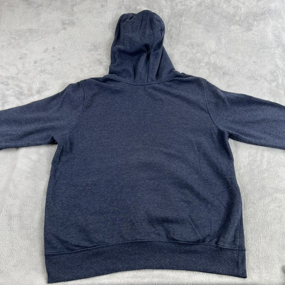 The North Face Hoodie L Navy Blue Mens Logo Pullover Sweatshirt Outdoor Hiking